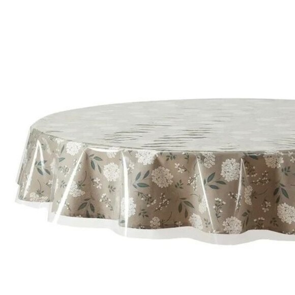 Tablecloth Protector 70-Inch Round Crystal Clear Vinyl Drop Style .06mm PVC Gift - Picture 1 of 3